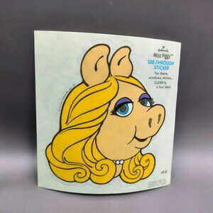 Vintage Hallmark 1981 Miss Piggy See Through Sticker for doors windows mirrors